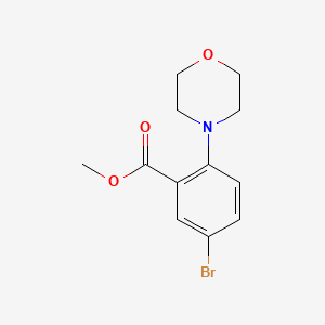 Methyl 5-bromo-2-morpholinobenzoate chemical structure (CAS 1131587-79-5)