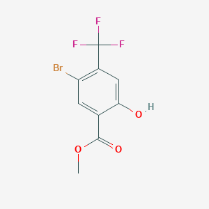 Methyl 5-bromo-2-hydroxy-4-(trifluoromethyl)benzoate chemical structure (CAS 1131587-92-2)