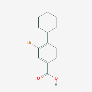 3-Bromo-4-cyclohexylbenzoic acid chemical structure (CAS 1131594-14-3)