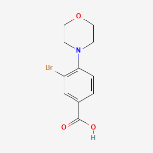 3-Bromo-4-morpholinobenzoic acid chemical structure (CAS 1131594-24-5)