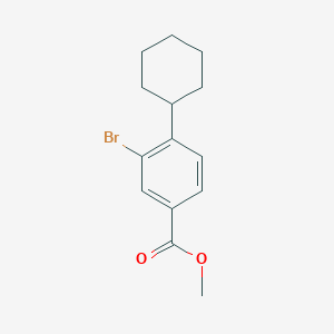 Methyl 3-bromo-4-cyclohexylbenzoate chemical structure (CAS 1131594-38-1)