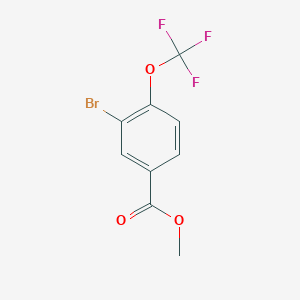 Methyl 3-bromo-4-(trifluoromethoxy)benzoate chemical structure (CAS 1131594-45-0)