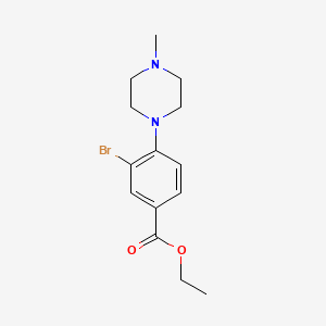 Ethyl 3-bromo-4-(4-methylpiperazin-1-yl)benzoate chemical structure (CAS 1131594-69-8)