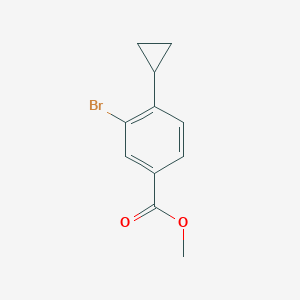 Methyl 3-bromo-4-cyclopropylbenzoate chemical structure (CAS 1131615-05-8)