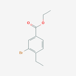 Ethyl 3-bromo-4-ethylbenzoate chemical structure (CAS 1131615-08-1)