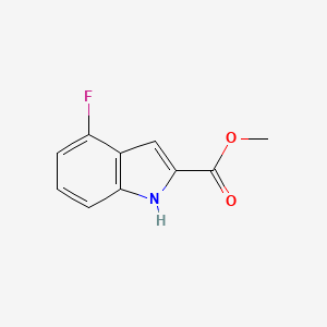 Methyl 4-fluoro-1H-indole-2-carboxylate chemical structure (CAS 113162-36-0)