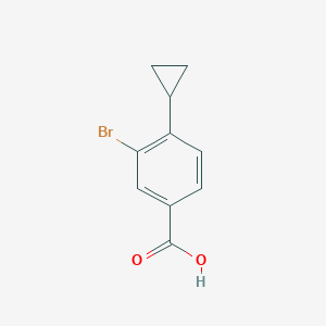 3-Bromo-4-cyclopropylbenzoic acid chemical structure (CAS 1131622-50-8)