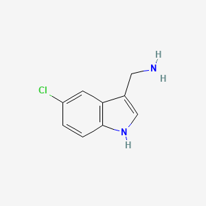 (5-Chloro-1H-indol-3-yl)methanamine chemical structure (CAS 113188-83-3)