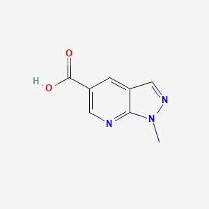 1-Methyl-1H-pyrazolo[3,4-b]-pyridine-5-carboxylic acid chemical structure (CAS 1131912-88-3)