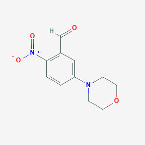 5-Morpholino-2-nitrobenzaldehyde chemical structure (CAS 113259-81-7)