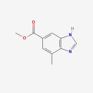 Methyl 4-methyl-1H-benzo[d]imidazole-6-carboxylate chemical structure (CAS 1132638-94-8)