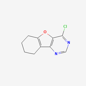 4-Chloro-6,7,8,9-tetrahydrobenzofuro[3,2-d]pyrimidine chemical structure (CAS 1132690-77-7)