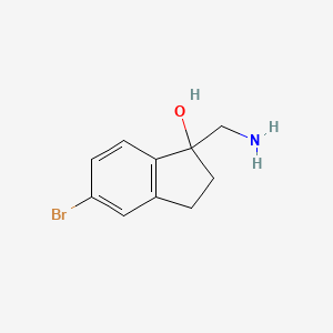 1-(Aminomethyl)-5-bromo-2,3-dihydro-1H-inden-1-ol chemical structure (CAS 1132943-67-9)