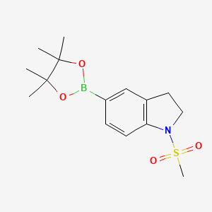 1-(Methylsulfonyl)-5-(4,4,5,5-tetramethyl-1,3,2-dioxaborolan-2-yl)indoline chemical structure (CAS 1132944-44-5)