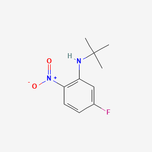 N-(tert-Butyl)-5-fluoro-2-nitroaniline chemical structure (CAS 1133115-34-0)