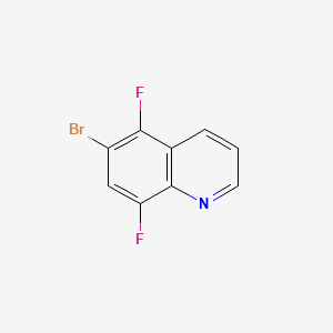 6-Bromo-5,8-difluoroquinoline chemical structure (CAS 1133115-72-6)