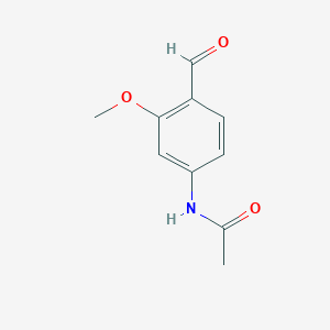 N-(4-Formyl-3-methoxyphenyl)acetamide chemical structure (CAS 1134-65-2)