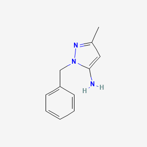 1-Benzyl-3-methyl-1H-pyrazol-5-amine chemical structure (CAS 1134-82-3)