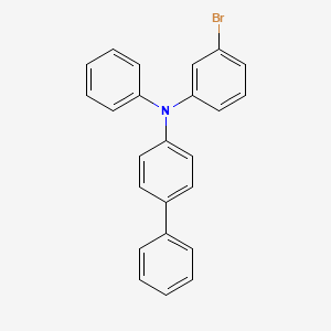 N-(3-Bromophenyl)-N-phenyl-[1,1'-biphenyl]-4-amine chemical structure (CAS 1134188-19-4)