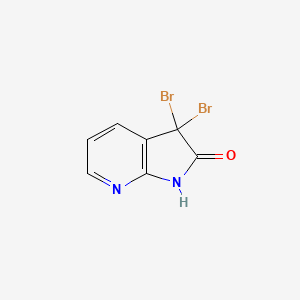 3,3-Dibromo-1H-pyrrolo[2,3-b]pyridin-2(3H)-one chemical structure (CAS 113423-51-1)