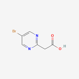 2-(5-Bromopyrimidin-2-yl)acetic acid chemical structure (CAS 1134327-93-7)
