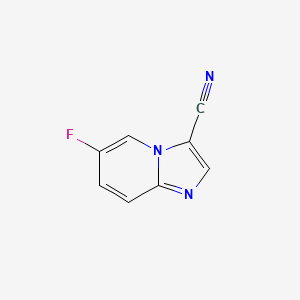 6-Fluoroimidazo[1,2-a]pyridine-3-carbonitrile chemical structure (CAS 1134327-96-0)
