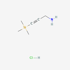 3-(Trimethylsilyl)prop-2-yn-1-amine hydrochloride chemical structure (CAS 113439-84-2)