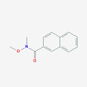 N-Methoxy-N-methylnaphthalene-2-carboxamide chemical structure (CAS 113443-62-2)