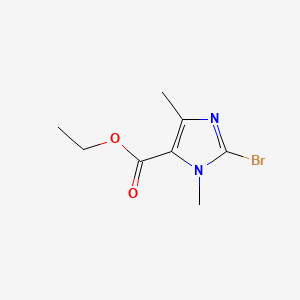 Ethyl 2-bromo-1,4-dimethyl-1H-imidazole-5-carboxylate chemical structure (CAS 113444-43-2)