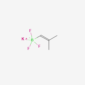 Potassium trifluoro(2-methylprop-1-en-1-yl)borate chemical structure (CAS 1134643-87-0)