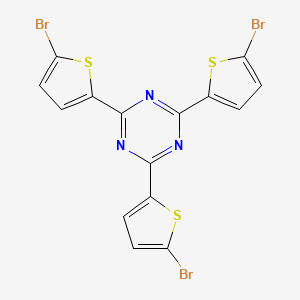 2,4,6-Tris(5-bromothiophen-2-yl)-1,3,5-triazine chemical structure (CAS 1134789-63-1)