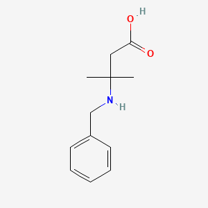 3-(Benzylamino)-3-methylbutanoic acid chemical structure (CAS 113479-11-1)
