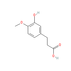 3-Hydroxy-4-methoxy-benzenepropanoic acid chemical structure (CAS 1135-15-5)