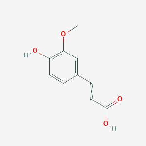 3-(4-Hydroxy-3-methoxyphenyl)acrylic acid chemical structure (CAS 1135-24-6)