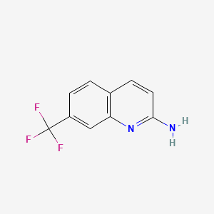 7-(Trifluoromethyl)quinolin-2-amine chemical structure (CAS 113508-12-6)
