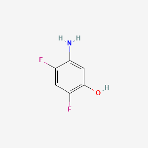 5-Amino-2,4-difluorophenol chemical structure (CAS 113512-71-3)