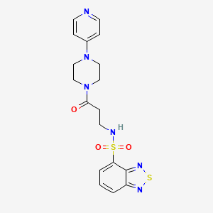 N-(3-Oxo-3-(4-(pyridin-4-yl)piperazin-1-yl)propyl)benzo[c][1,2,5]thiadiazole-4-sulfonamide chemical structure (CAS 1135243-19-4)
