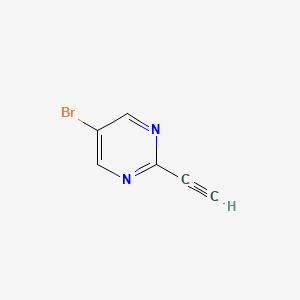 5-Bromo-2-ethynylpyrimidine chemical structure (CAS 1135283-08-7)