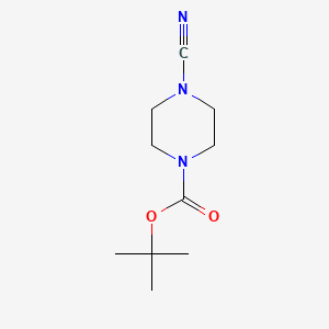 tert-Butyl 4-cyanopiperazine-1-carboxylate chemical structure (CAS 113534-02-4)