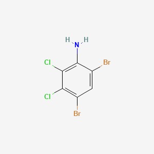 4,6-Dibromo-2,3-dichloroaniline chemical structure (CAS 113571-15-6)