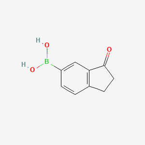 (3-Oxo-2,3-dihydro-1H-inden-5-yl)boronic acid chemical structure (CAS 1135871-83-8)