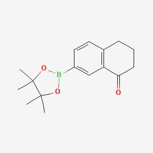 7-(4,4,5,5-Tetramethyl-1,3,2-dioxaborolan-2-yl)-3,4-dihydronaphthalen-1(2H)-one chemical structure (CAS 1135871-91-8)