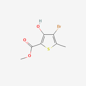 Methyl 4-bromo-3-hydroxy-5-methylthiophene-2-carboxylate chemical structure (CAS 113589-26-7)