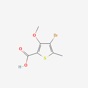 4-Bromo-3-methoxy-5-methylthiophene-2-carboxylic acid chemical structure (CAS 113589-56-3)