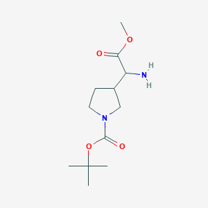 tert-Butyl 3-(1-amino-2-methoxy-2-oxoethyl)pyrrolidine-1-carboxylate chemical structure (CAS 1135916-70-9)