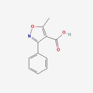 5-Methyl-3-phenylisoxazole-4-carboxylic acid chemical structure (CAS 1136-45-4)