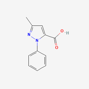 3-Methyl-1-phenyl-1H-pyrazole-5-carboxylic acid chemical structure (CAS 1136-76-1)