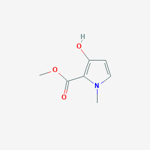 Methyl 3-hydroxy-1-methyl-1H-pyrrole-2-carboxylate chemical structure (CAS 113602-62-3)