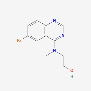 2-((6-Bromoquinazolin-4-yl)(ethyl)amino)ethan-1-ol chemical structure (CAS 1136244-36-4)