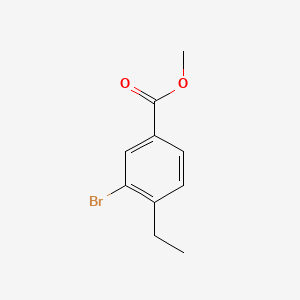 Methyl 3-bromo-4-ethylbenzoate chemical structure (CAS 113642-05-0)